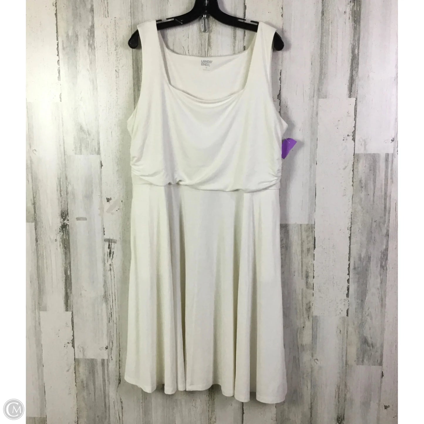 Dress Casual Short By Lands End In White, Size: Xl
