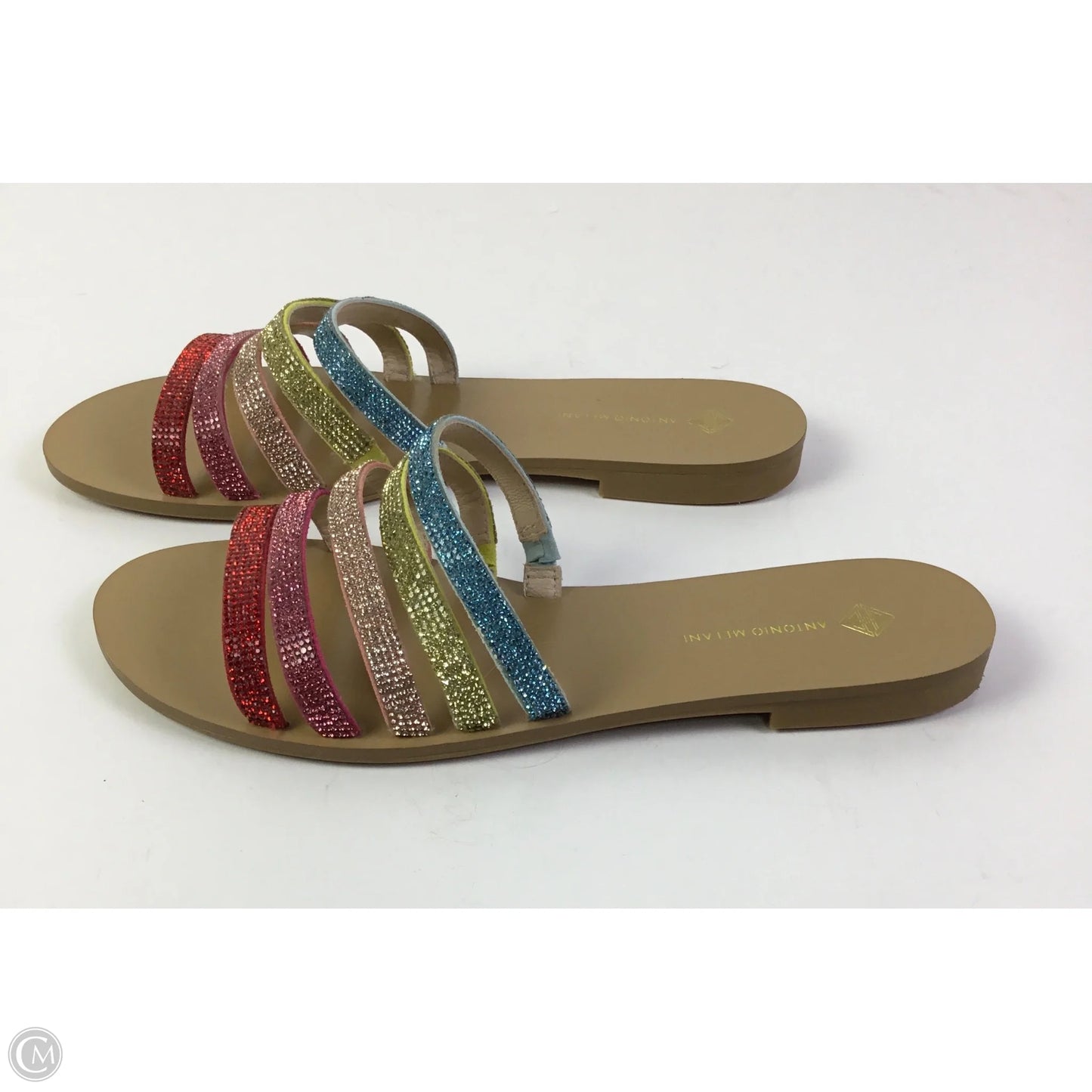 Sandals Flats By Antonio Melani In Rainbow Print, Size: 10