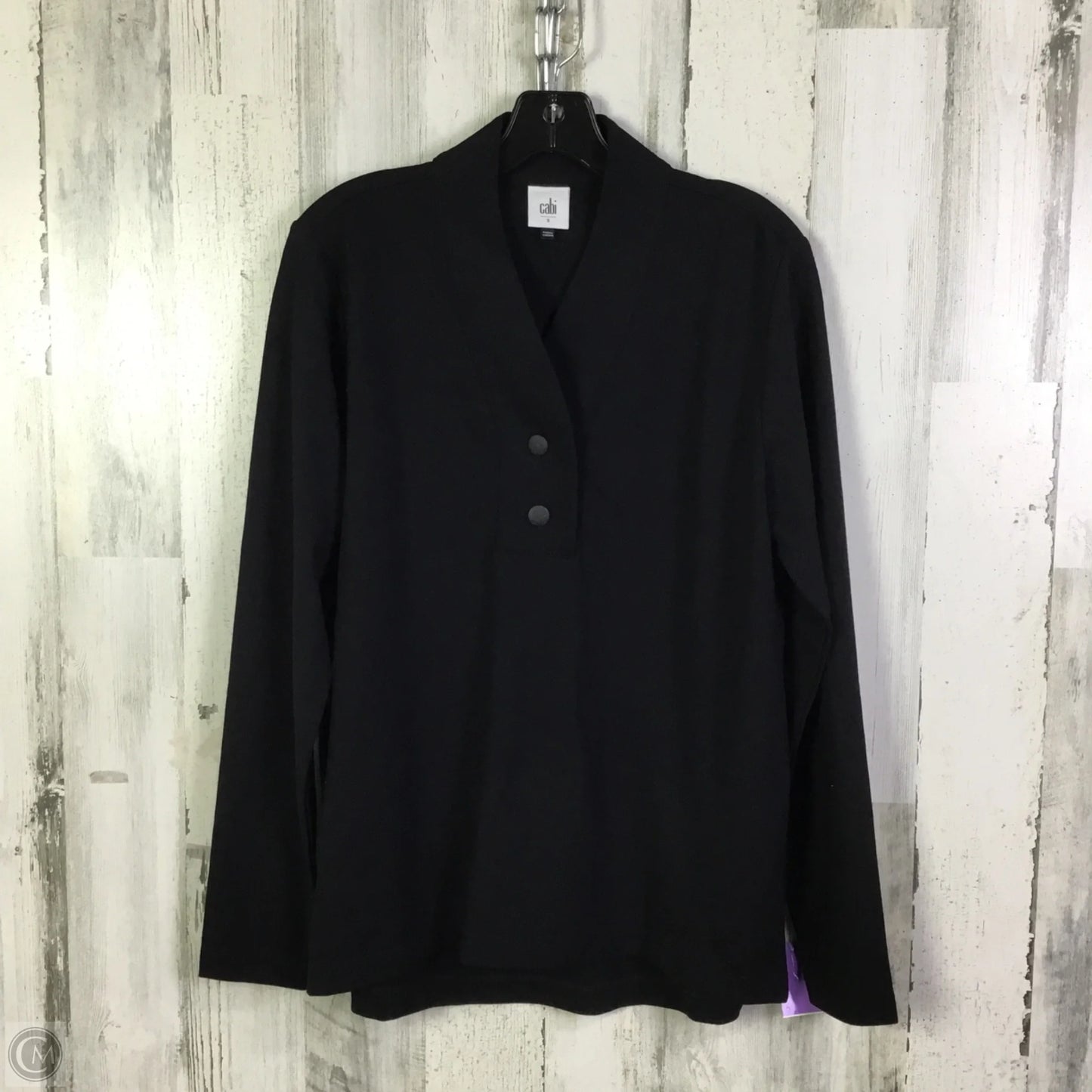 Top Long Sleeve By Cabi In Black, Size: S