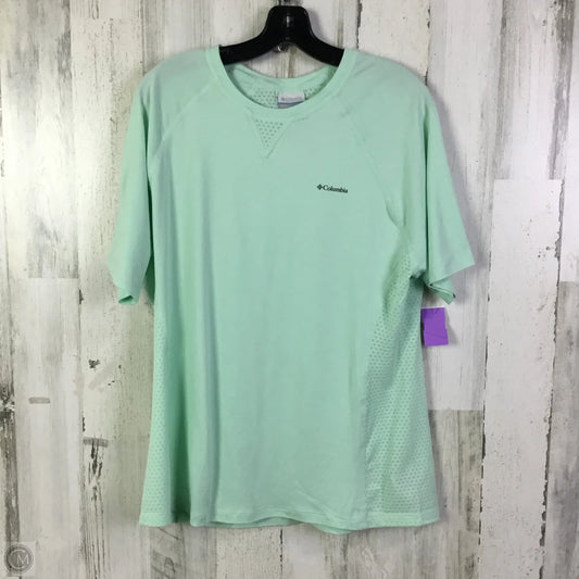 Athletic Top Short Sleeve By Columbia In Teal, Size: Xl