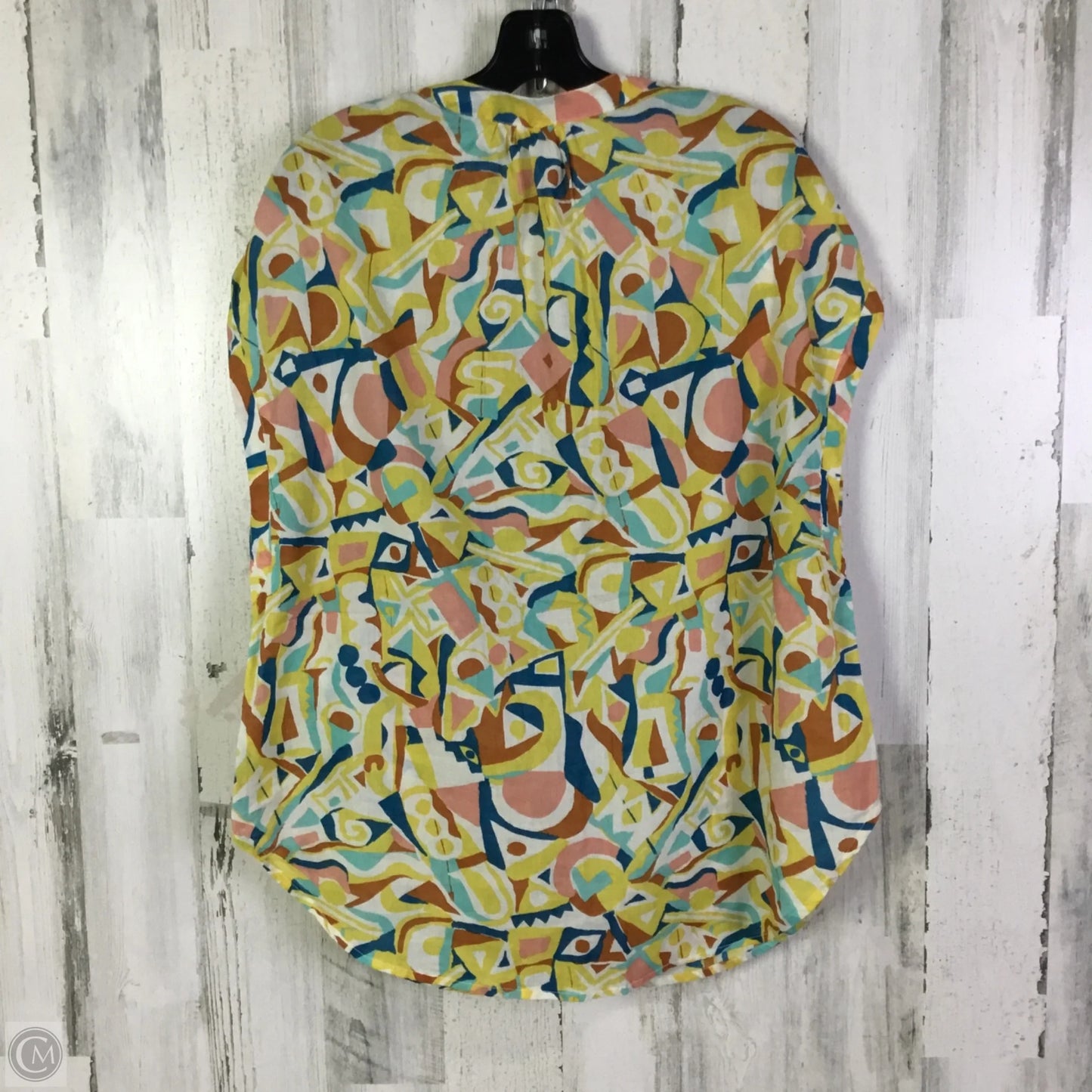 Top Short Sleeve By Anthropologie In Multi-colored, Size: M