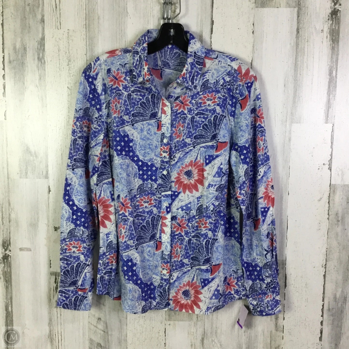 Top Long Sleeve By J Mclaughlin In Blue, Size: Xs