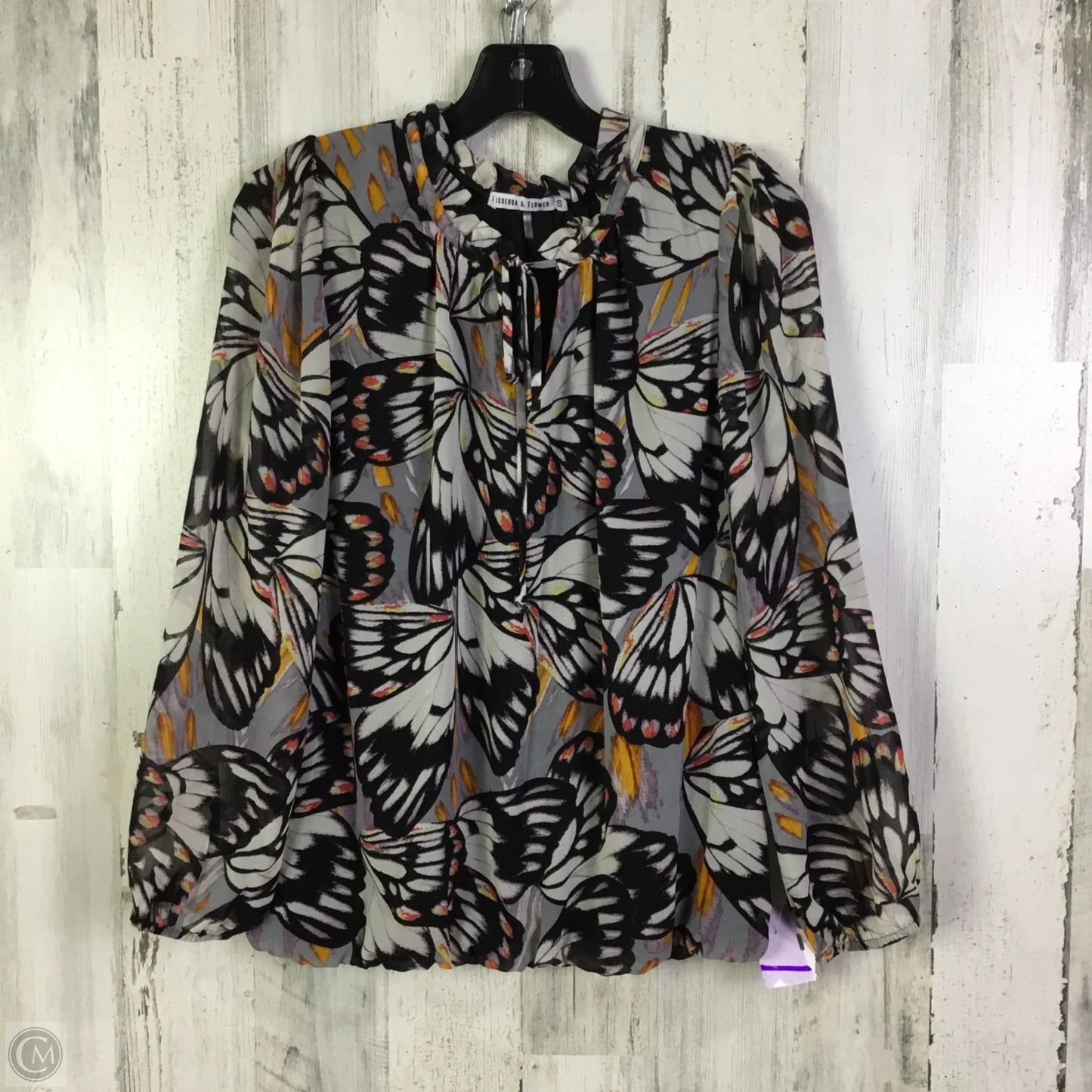 Top Long Sleeve By Figuero & Flower In Purple, Size: S