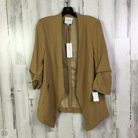 Blazer By Clothes Mentor In Tan, Size: M