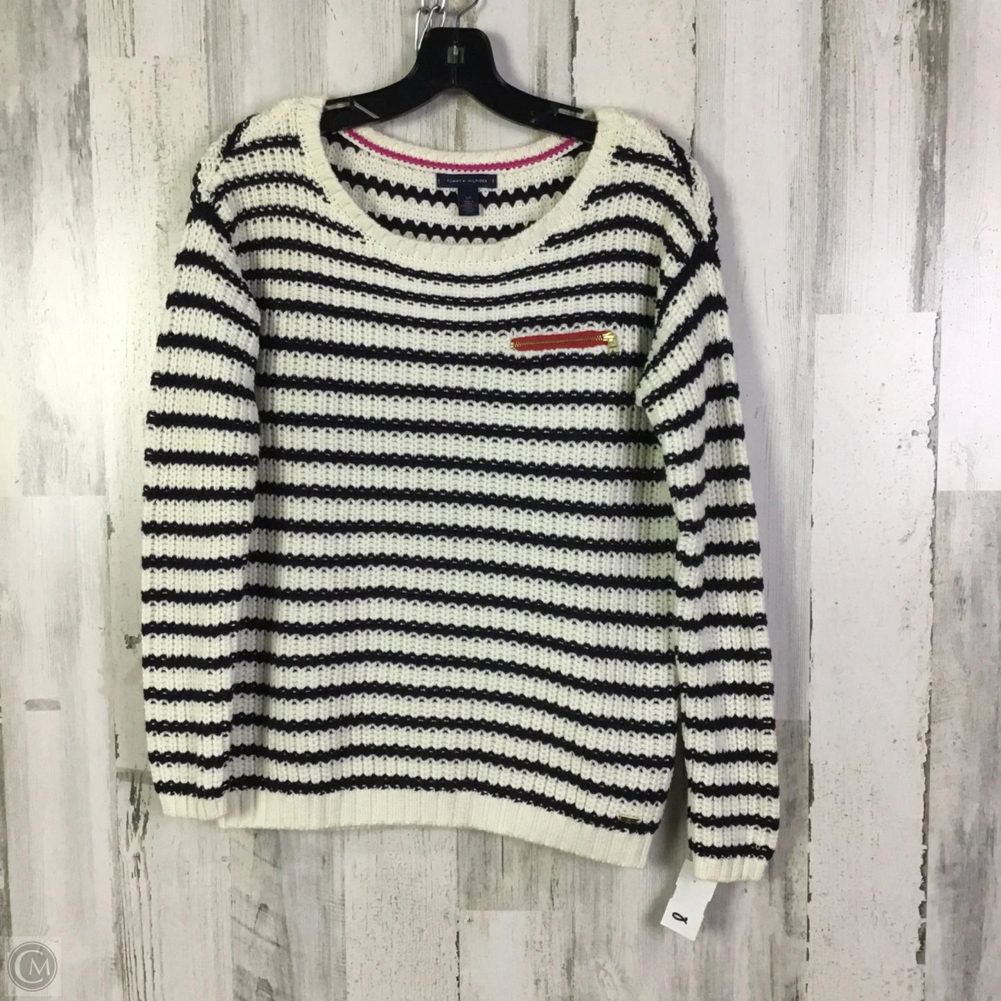 Sweater By Tommy Hilfiger In Blue & White, Size: S