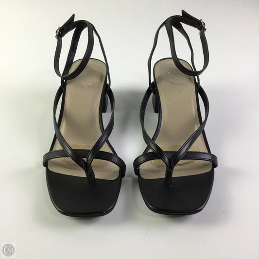 Sandals Heels Block By Clothes Mentor In Black, Size: 8.5