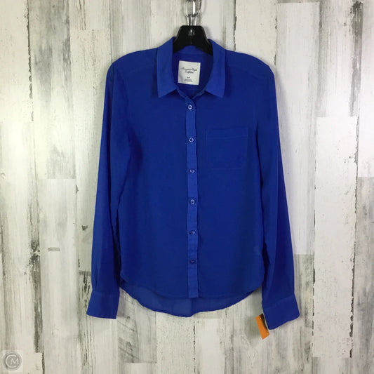 Top Long Sleeve By American Eagle In Blue, Size: Sp