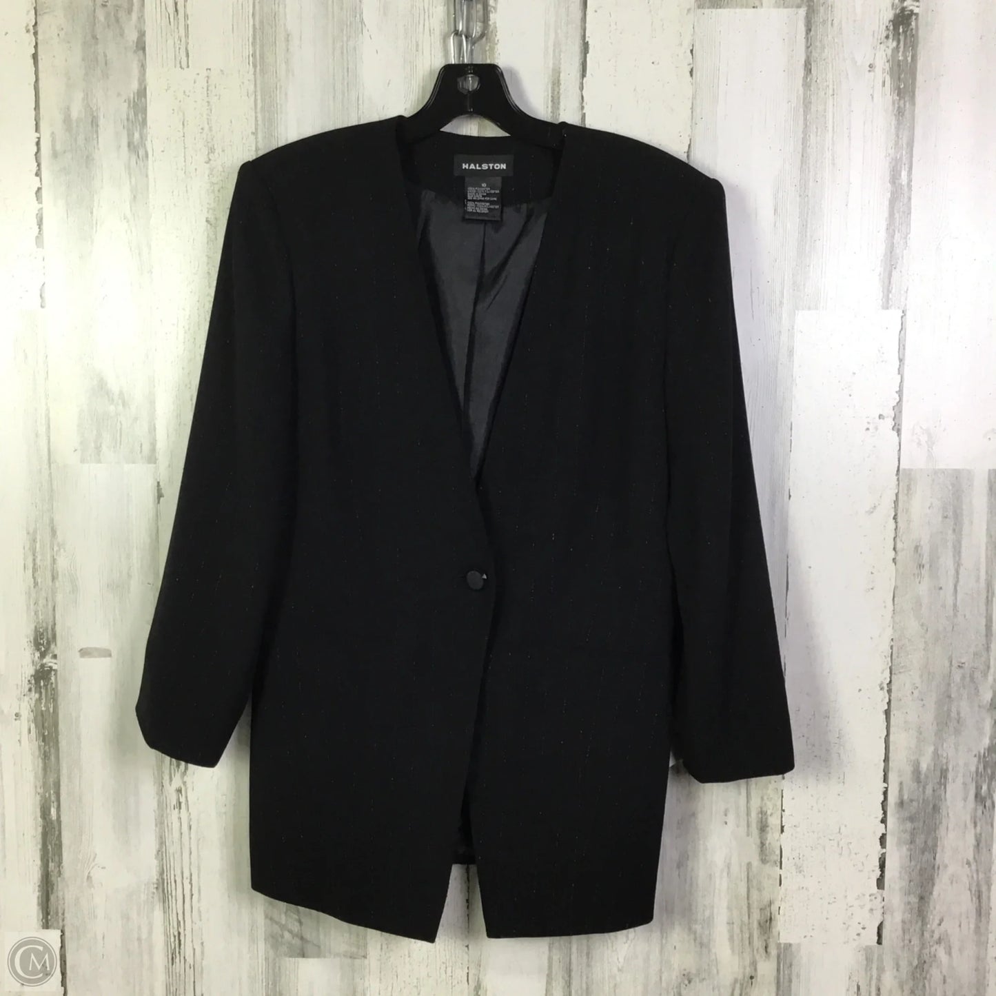 Blazer Designer By Halston In Black, Size: M