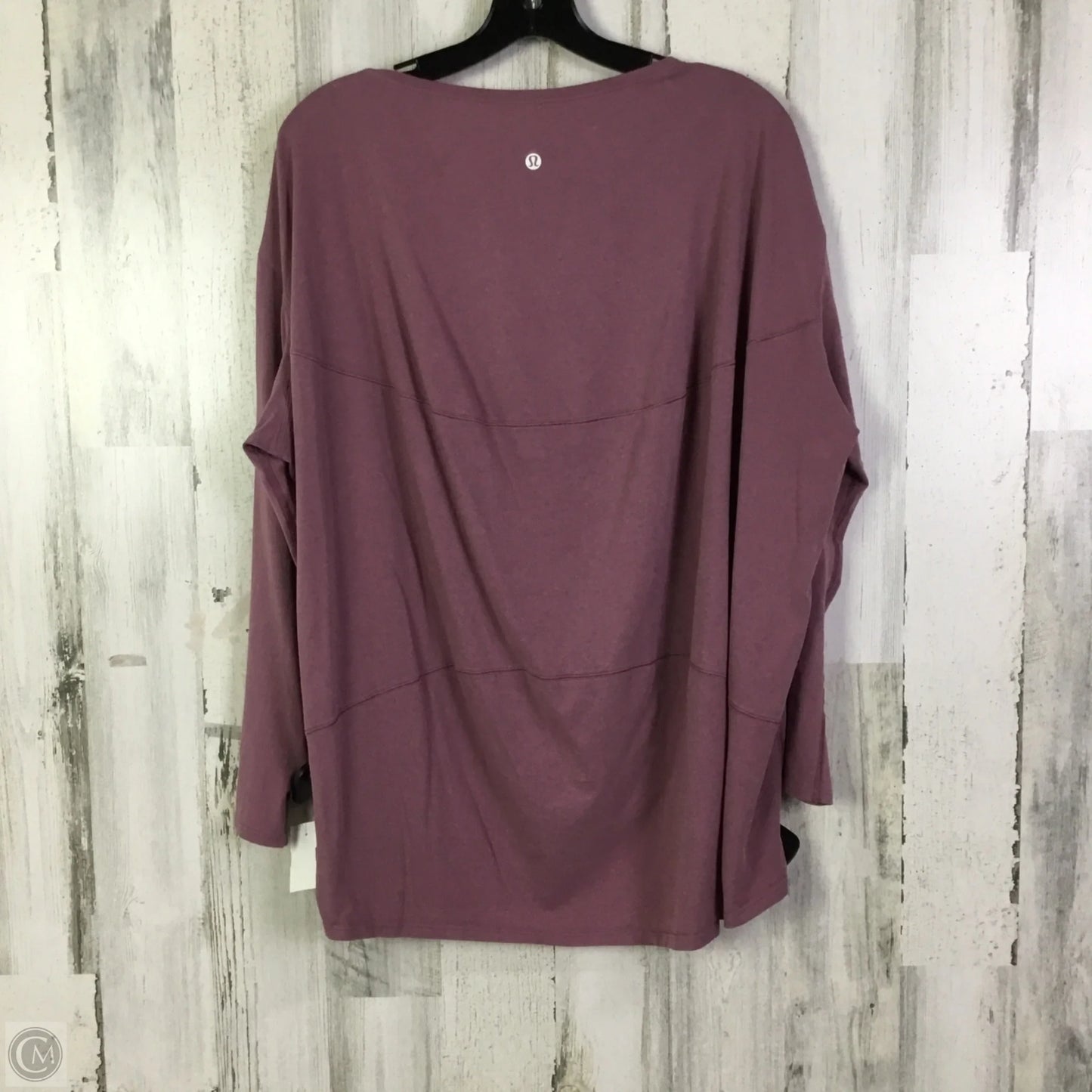 Athletic Top Long Sleeve Crewneck By Lululemon In Mauve, Size: Xl