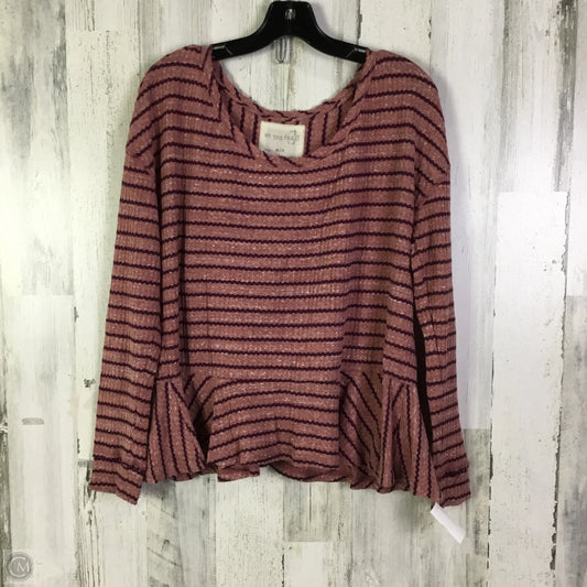 Top Long Sleeve By We The Free In Pink & Purple, Size: M