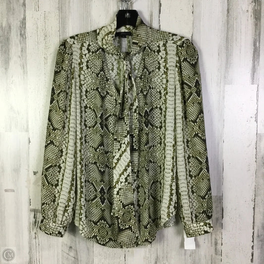Blouse Long Sleeve By J. Crew In Green, Size: S