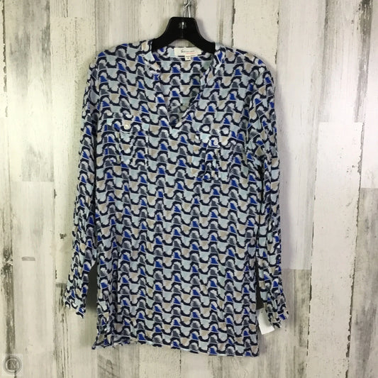 Top Long Sleeve By Vince Camuto In Blue, Size: Xs