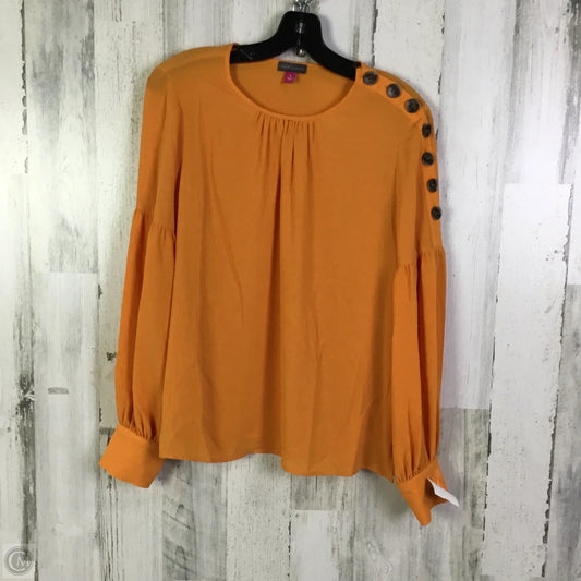 Top Long Sleeve By Vince Camuto In Orange, Size: S