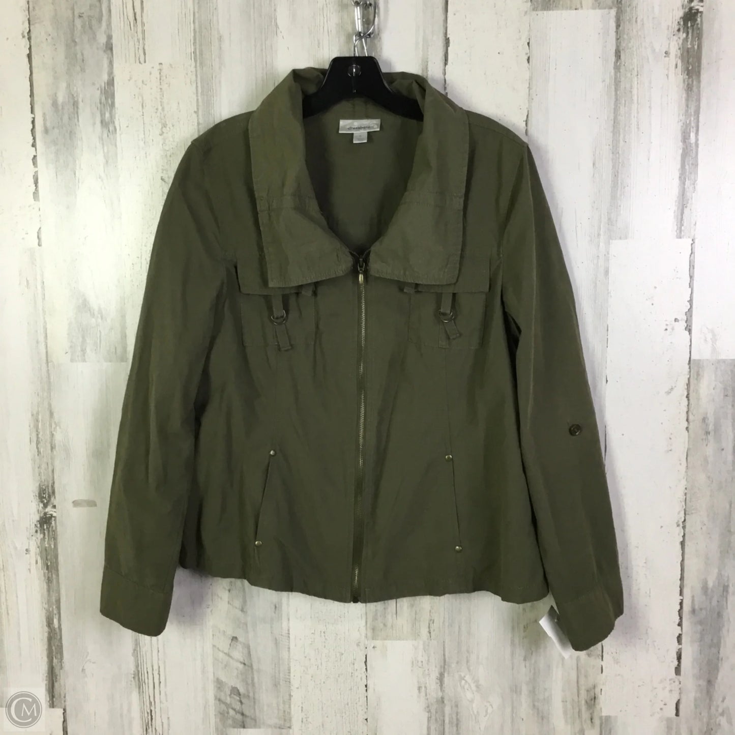 Jacket Utility By Dressbarn In Green, Size: L