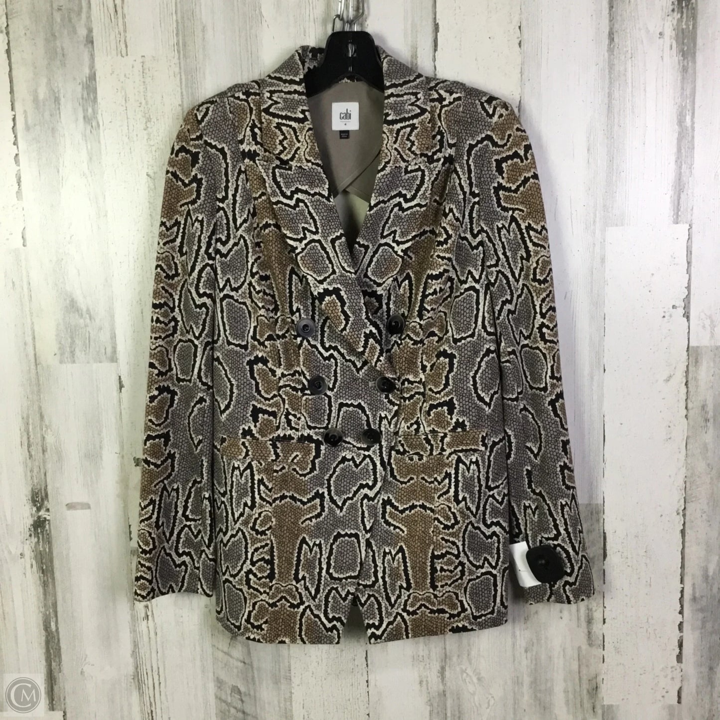 Blazer By Cabi In Snakeskin Print, Size: S