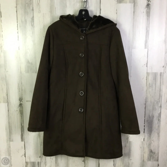 Coat Faux Fur & Sherpa By Braetan In Brown, Size: Xl