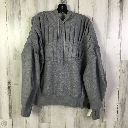 Athletic Sweatshirt Hoodie By Cmb In Grey, Size: L
