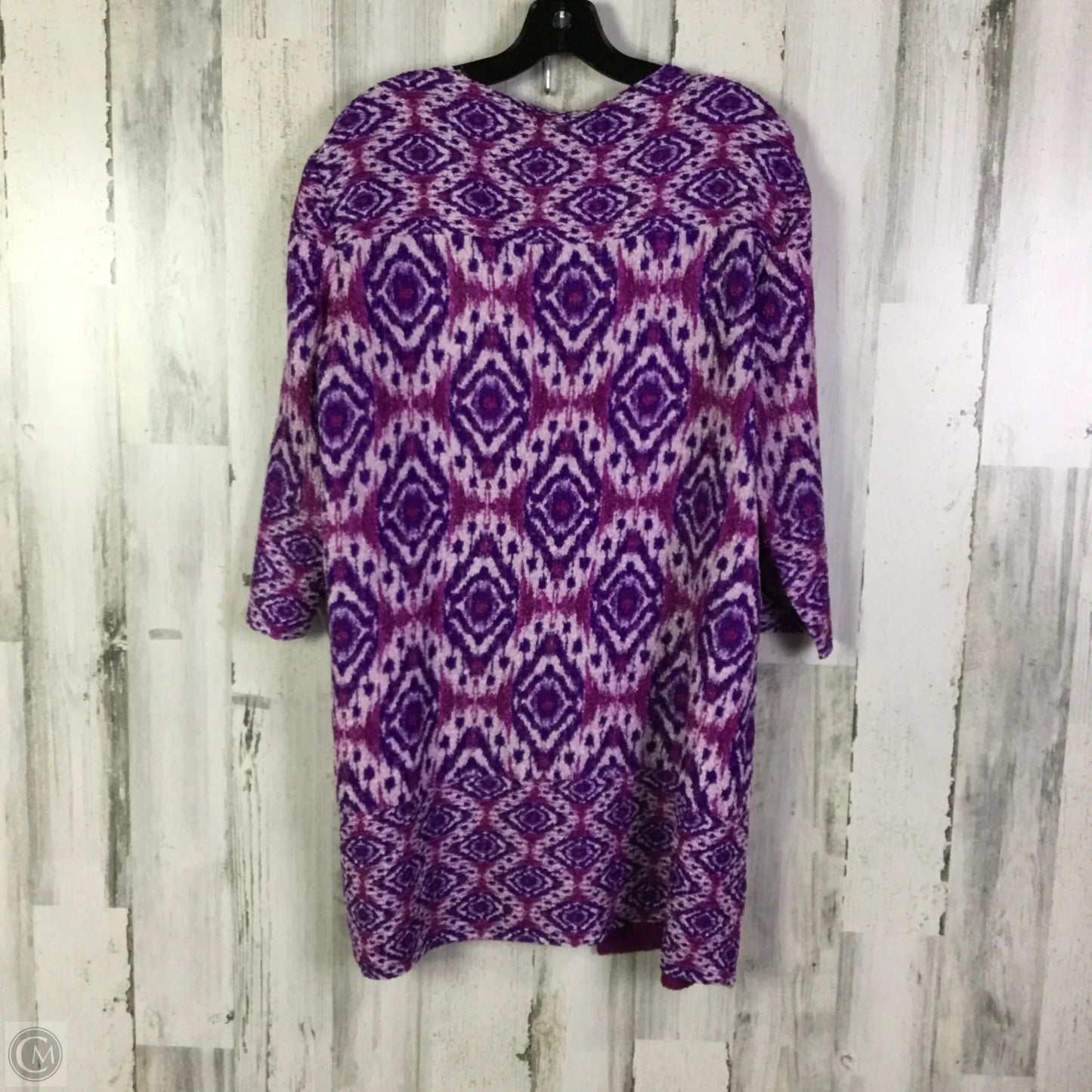 Cardigan By Chicos In Pink & Purple, Size: L