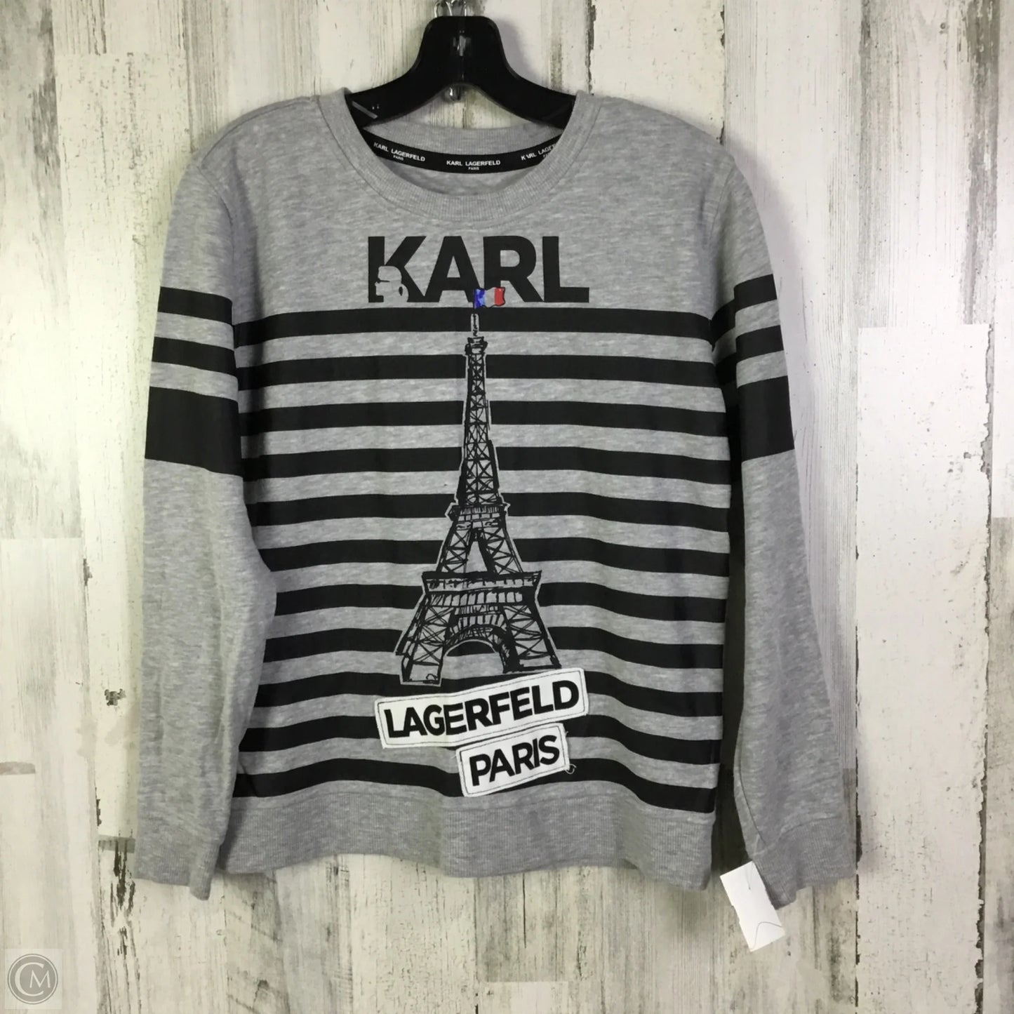 Sweater Designer By Karl Lagerfeld In Grey, Size: Xs