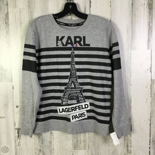 Sweater Designer By Karl Lagerfeld In Grey, Size: Xs