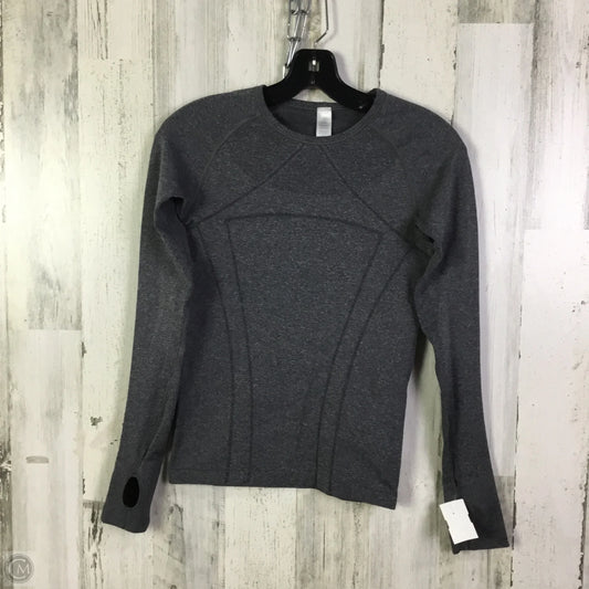 Athletic Top Long Sleeve Crewneck By Clothes Mentor In Grey, Size: L