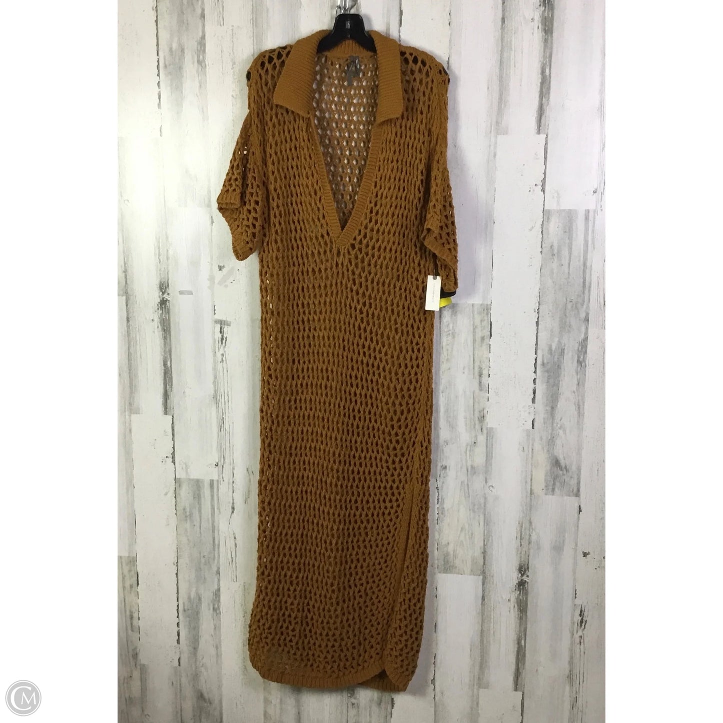Dress Sweater By Anthropologie In Orange, Size: Xl