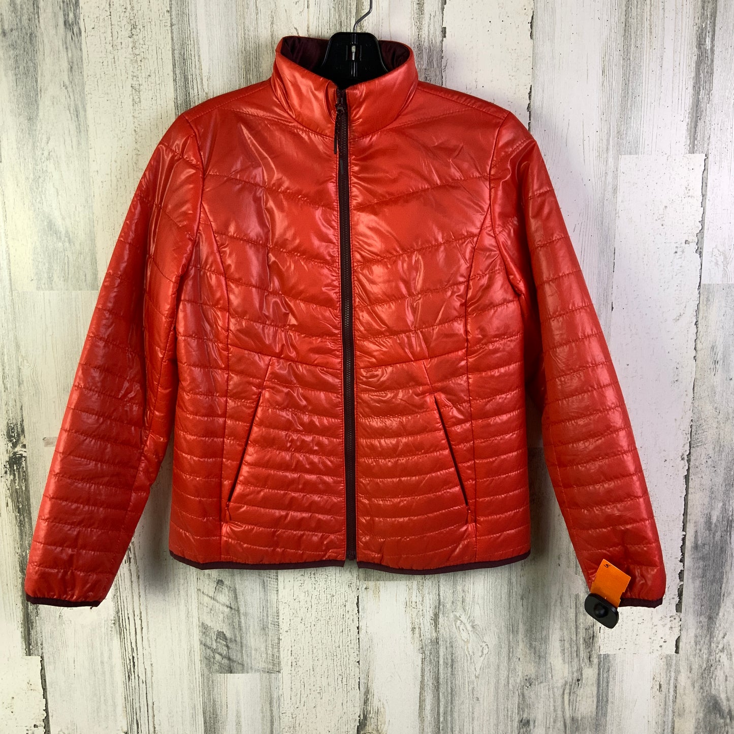 Jacket Puffer & Quilted By Talbots O In Orange, Size: S