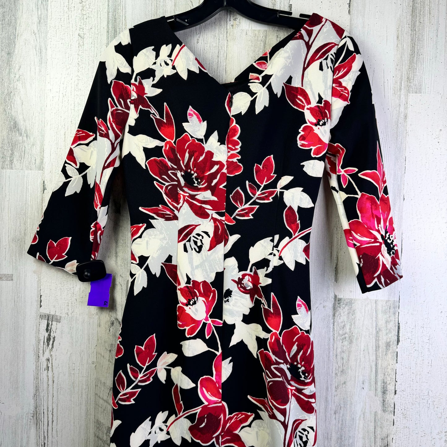 Black & Red Dress Work White House Black Market, Size Xs