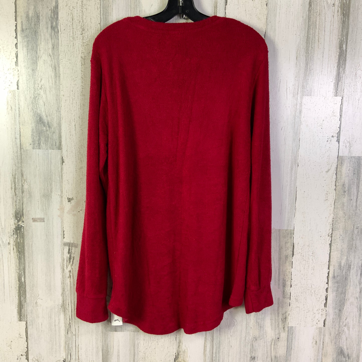 Tunic Long Sleeve By Clothes Mentor In Red, Size: L