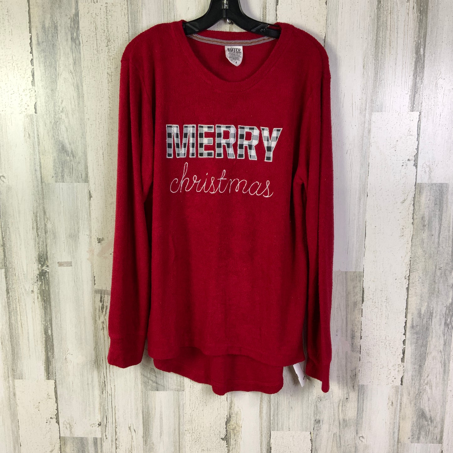 Tunic Long Sleeve By Clothes Mentor In Red, Size: L