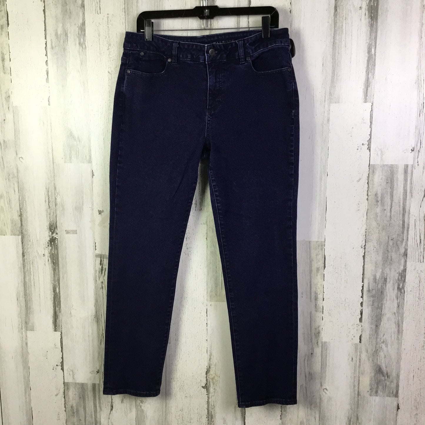 Jeans Straight By Talbots In Blue Denim, Size: 12