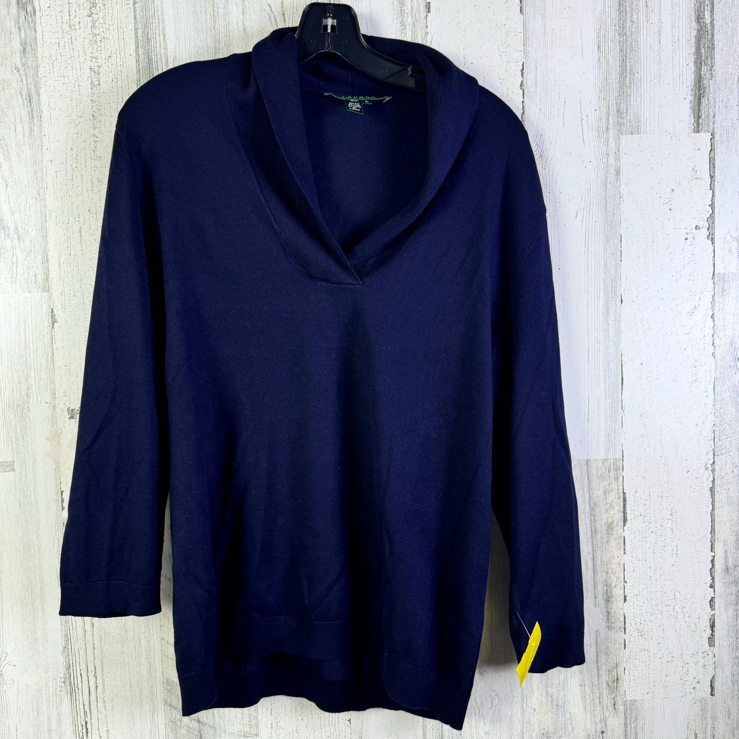 Top Long Sleeve By Lauren By Ralph Lauren In Blue, Size: Xl