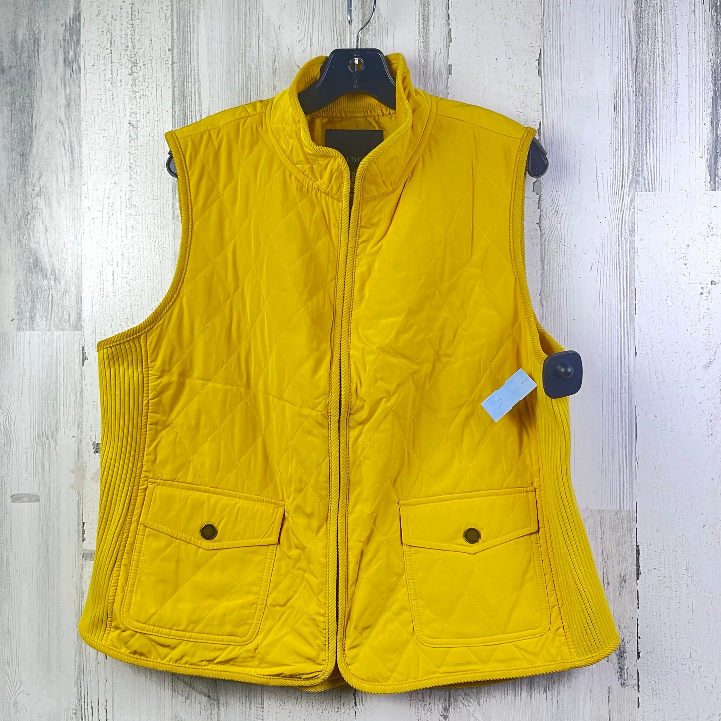 Vest Puffer & Quilted By Talbots In Yellow, Size: Xl