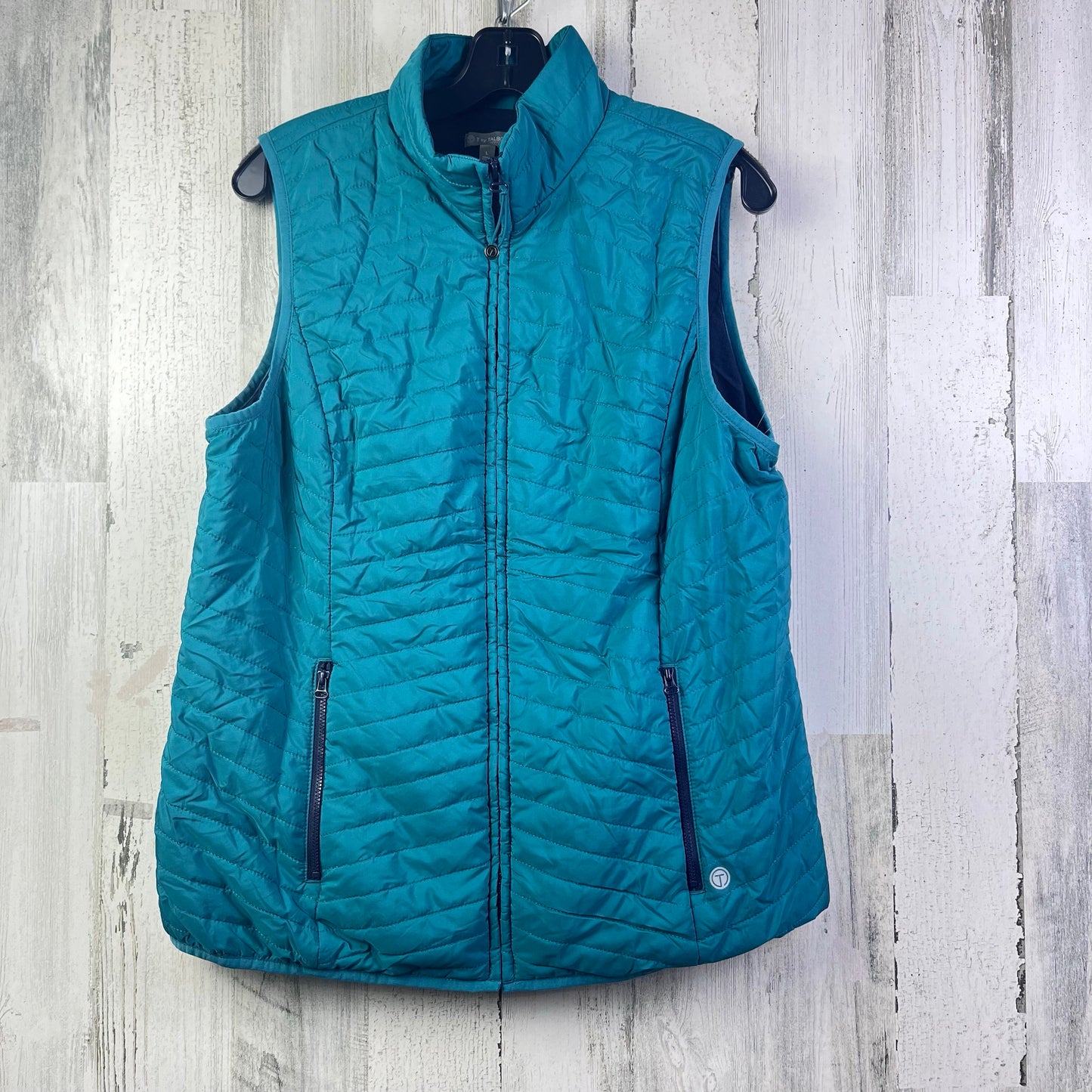 Vest Puffer & Quilted By Talbots In Teal, Size: L