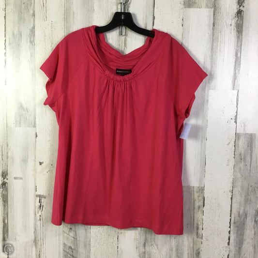 Top Short Sleeve Basic By Dana Buchman In Pink, Size: Xl
