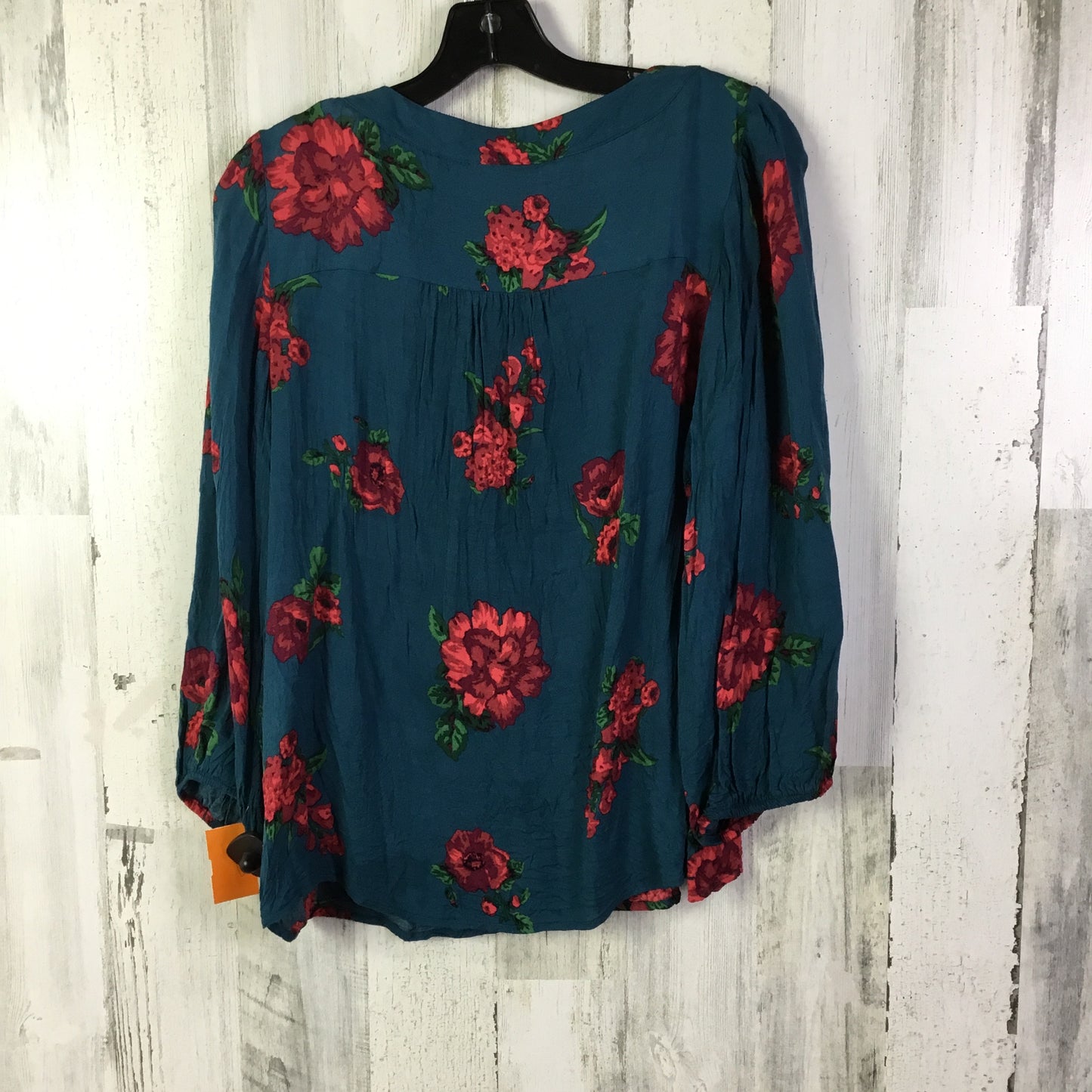 Blouse 3/4 Sleeve By Maeve In Teal, Size: L