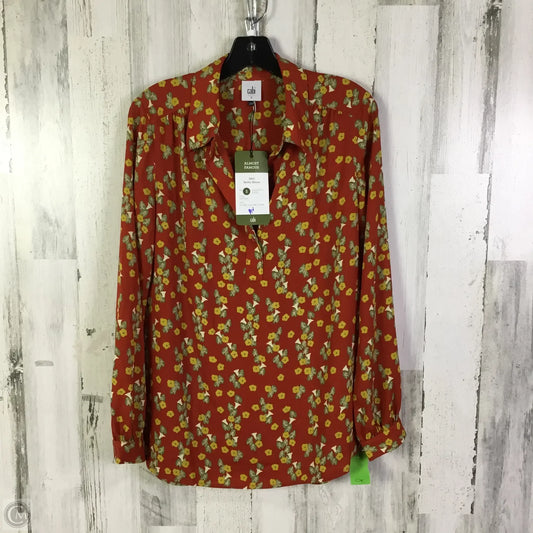 Blouse Long Sleeve By Cabi In Orange, Size: S