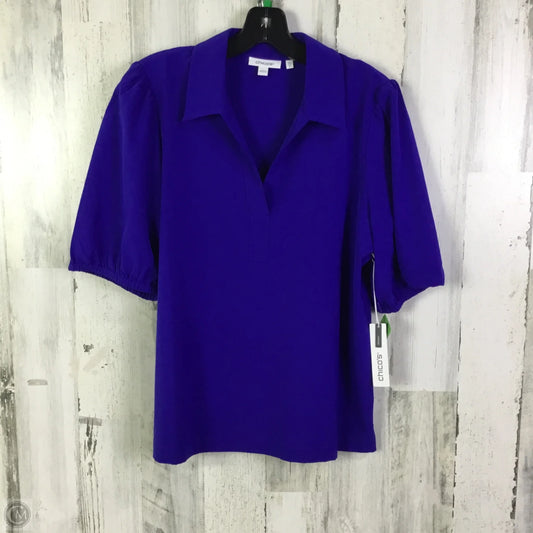 Top Short Sleeve By Chicos In Blue, Size: S