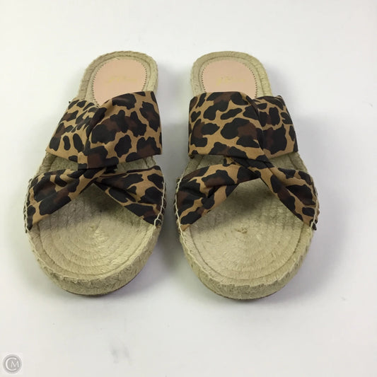 Sandals Flats By J. Crew In Animal Print, Size: 9