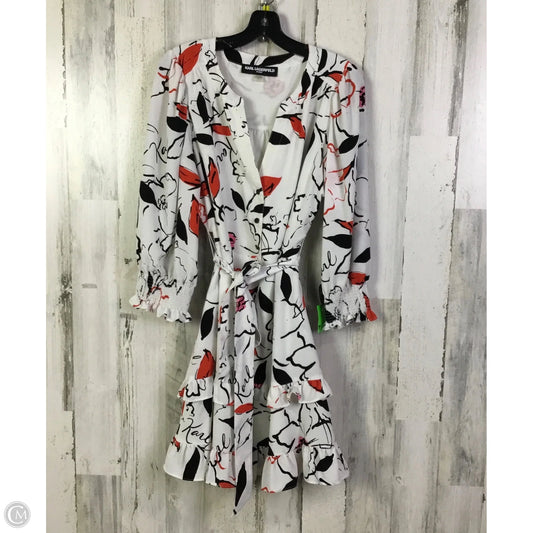 Dress Designer By Karl Lagerfeld In White, Size: L