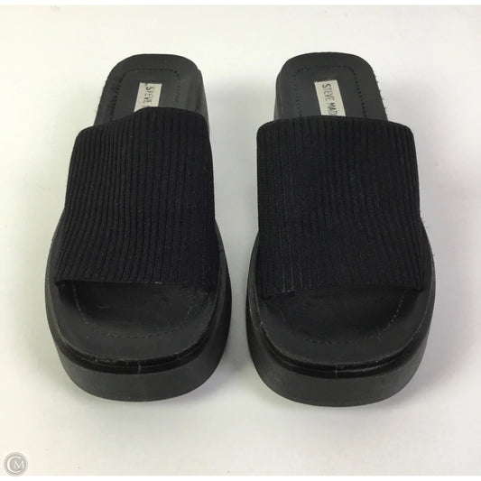 Sandals Heels Platform By Steve Madden In Black, Size: 9