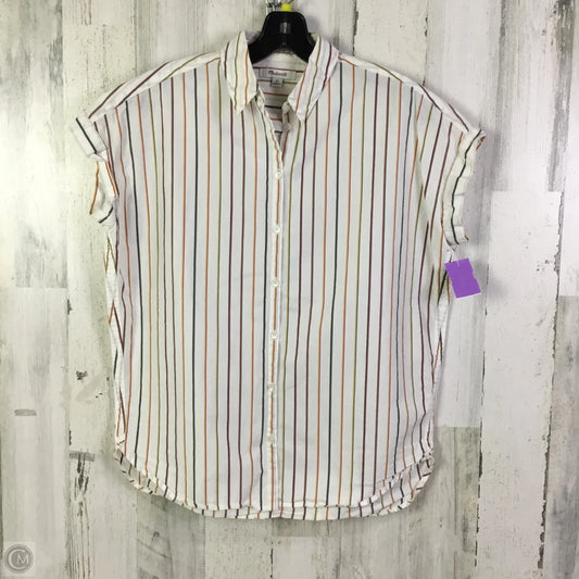 Top Short Sleeve By Madewell In Striped Pattern, Size: Xs