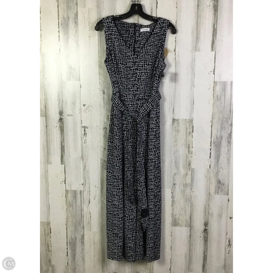 Jumpsuit By Calvin Klein In Blue & White, Size: S