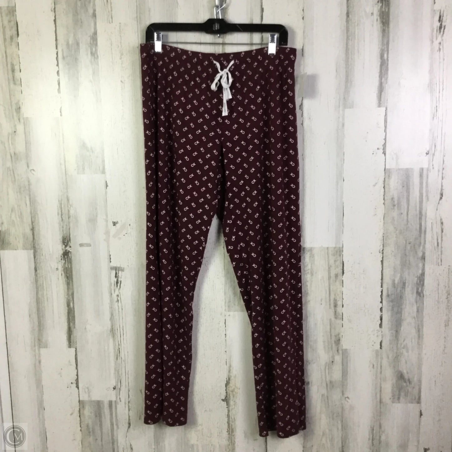 Pajama Pants By Calvin Klein In Maroon, Size: M