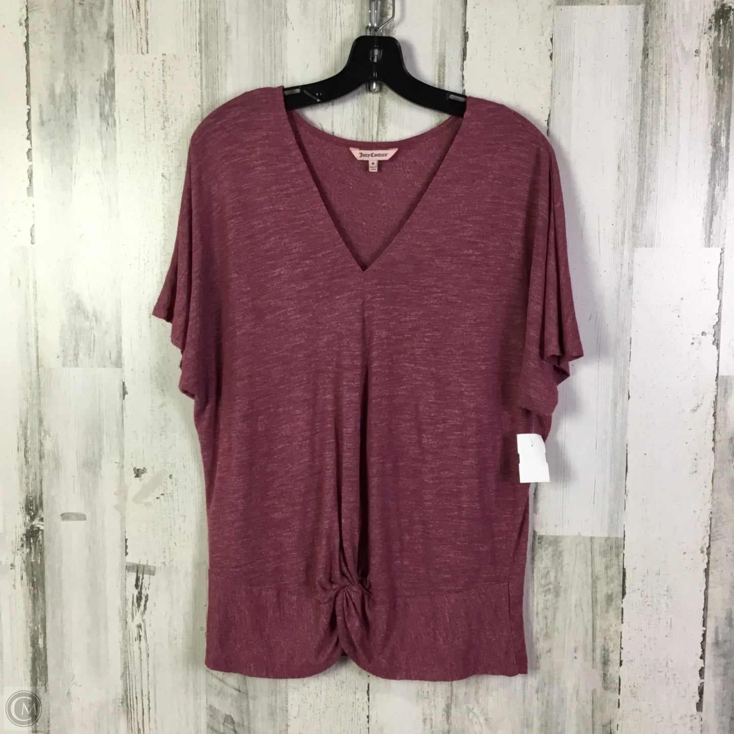 Top Short Sleeve Basic By Juicy Couture In Maroon, Size: M