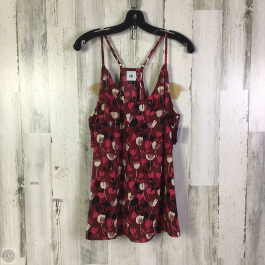Top Sleeveless By Cabi In Maroon, Size: L