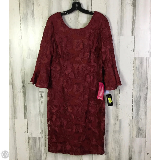 Dress Party Midi By Alex Evenings In Red, Size: Xl