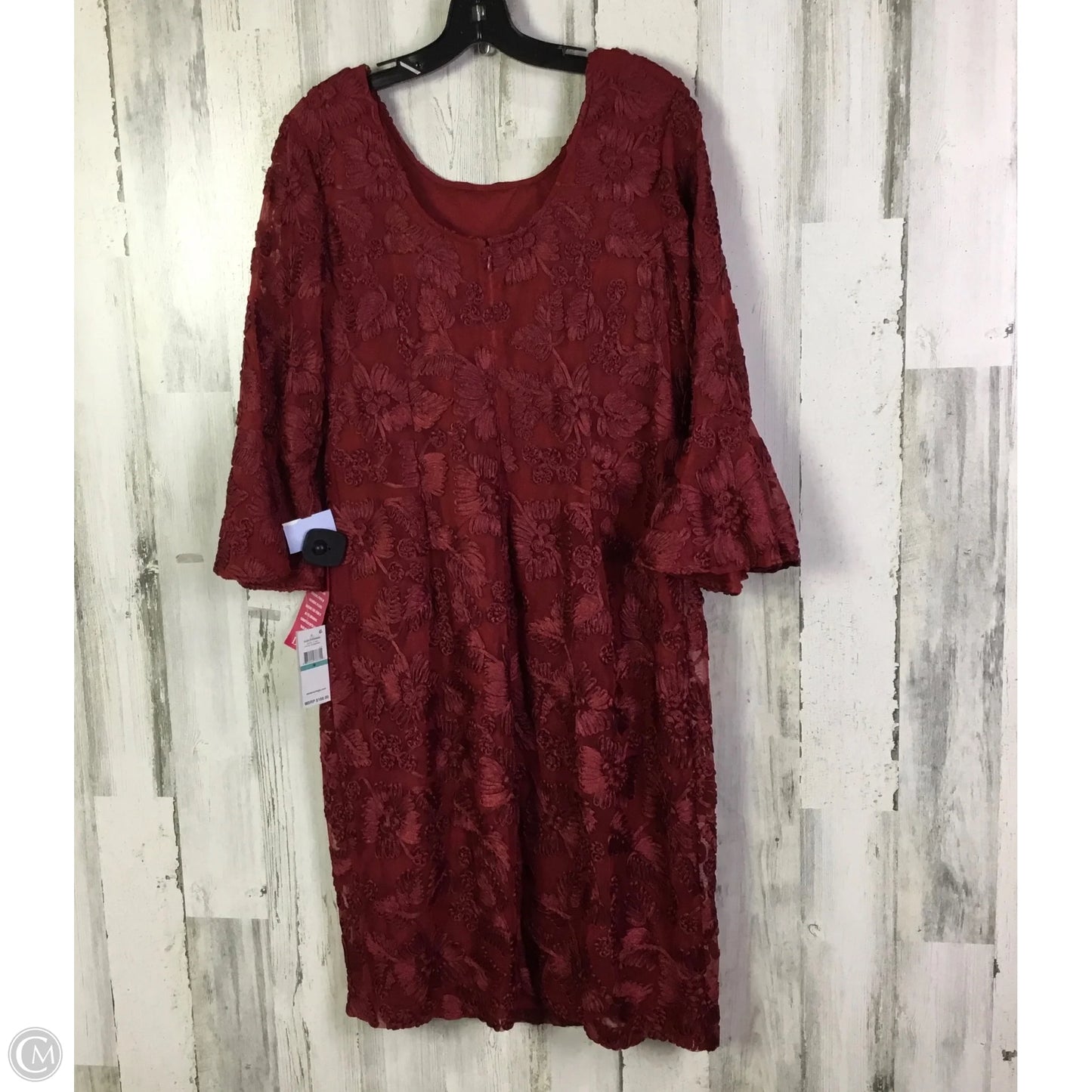 Dress Party Midi By Alex Evenings In Red, Size: Xl