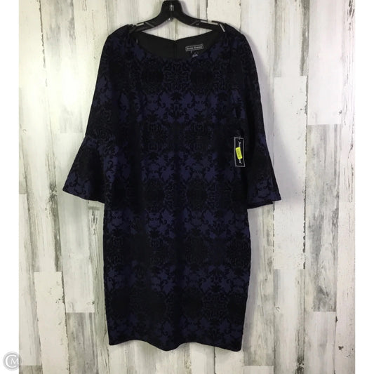 Dress Party Midi By Jessica Howard In Black & Blue, Size: Xl