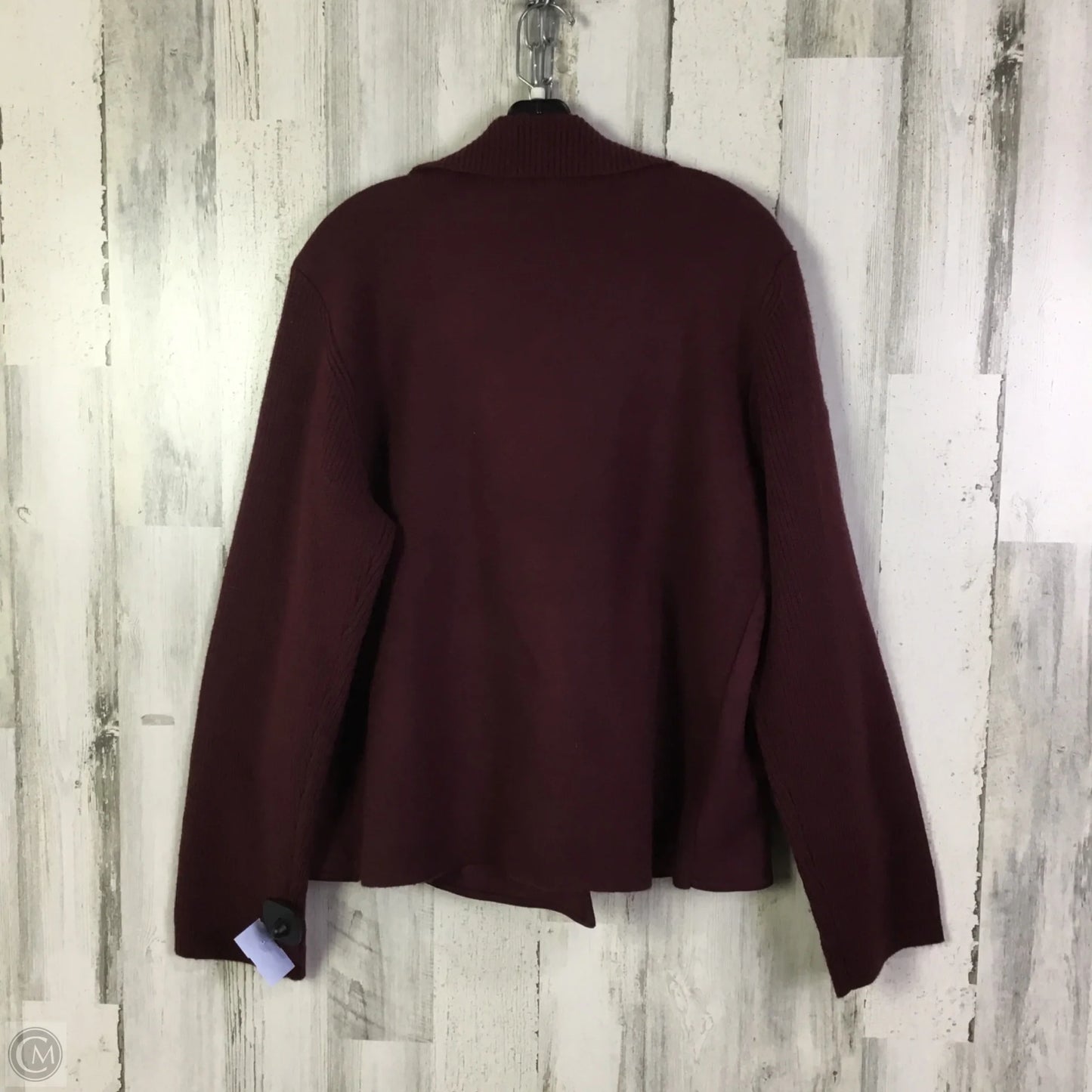 Jacket Moto By Ann Taylor In Maroon, Size: Xl